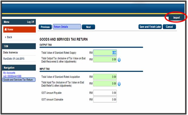 GST Import Files GST Import Files